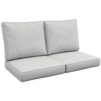 Outsunny 2 Seater Outdoor Seat Cushion with Back, for Garden, Light Grey Used