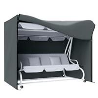 Outsunny 3 Seater Garden Swing Cover, Windproof and Anti-UV, Grey