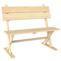 Outsunny 2 Seater Wooden Garden Bench Outdoor Loveseat with Back, Natural
