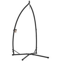 Outsunny Hammock Chair Stand, Steel Frame Hammock Stand Only, Black