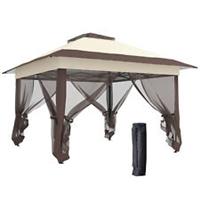 Outsunny 3.6 x 3.6m Pop-up Tent Gazebo Instant Canopy Steel w/ Bag