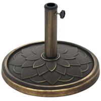 Outsunny 12kg Resin Garden Parasol Base Sun Umbrella Base, Bronze Tone