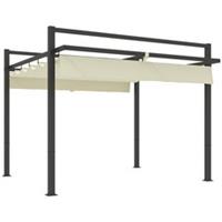 Outsunny 3 x 3(m) Pergola with Retractable Roof and Aluminium Frame, Khaki