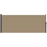 Outsunny Side Awning Retractable, Privacy Screen, 400x180cm, Khaki