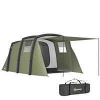 Inflatable 3-4 Man Tunnel Tent Olive Green, Refurbished