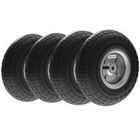 Set of Four 10" Wheels for Garden Cart Black, Refurbished