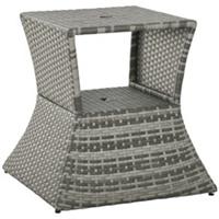 Outsunny Rattan Wicker Tea Coffee Table Grey, Refurbished