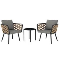 Outsunny 3 Pcs Rattan Bistro Furniture Set, Refurbished