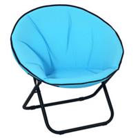 Outsunny Folding Moon Chair Oxford Blue, Refurbished
