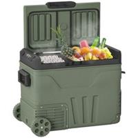 Outsunny 45L Camping Fridge Freezer DC & AC Green, Refurbished
