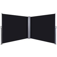 Outsunny 6x1.8m Double Retractable Side Awning, Black, Refurbished