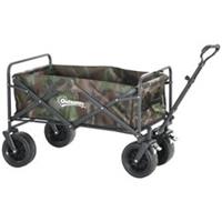 Outsunny Foldable Garden Cart Outdoor Utility Wagon Camouflage, Refurbished