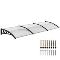 Outsunny Door Canopy Outdoor Awning Rain Shelter for Window Porch, Clear