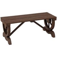 Outsunny Wooden Wheel Bench Rustic Outdoor Patio Garden Seat 2-Person Brown