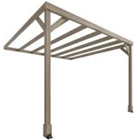 Outsunny Lean-To Wooden Pergola Kit, Grape Trellis with Stable Structure