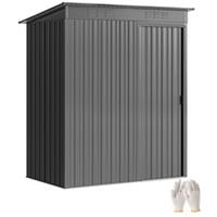 Outsunny 5 x 3.5ft Metal Garden Shed with Effortless Assembly, Light Grey