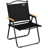 Outsunny Lightweight Portable Folding Chair for Camping, Fishing, Black