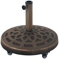 Outsunny 21kg Resin Garden Parasol Base Umbrella Stand with Wheels