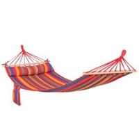Outsunny Cotton Hammock Soft Portable Swing Chair w/ Headrest & Side Pocket