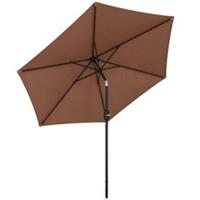 Outsunny 2.6M Garden Parasol Umbrella with Aluminium Pole, Tilt, Crank