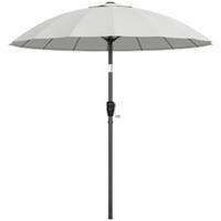 Outsunny 2m Shanghai Garden Parasol Umbrella, Outdoor Sun Shade, Light Grey