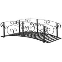 Outsunny 184cm Metal Arch Garden Garden Bridge, Black
