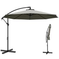 Outsunny 3(m) Banana Parasol Cantilever Umbrella Garden