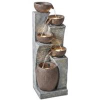 Outsunny Outdoor Fountain, Resin Freestanding Garden Fountain