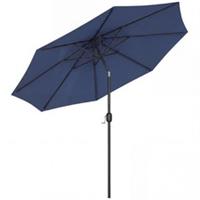 Outsunny 3(m) Garden Umbrella Outdoor Sunshade Canopy w/ Tilt & Crank Navy