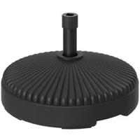Outsunny Garden Parasol Base, 28kg Sand Filled, 23kg Water Filled, Black
