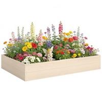Outsunny Wooden Raised Bed for Garden, 620L Extra Large Raised Garden Bed