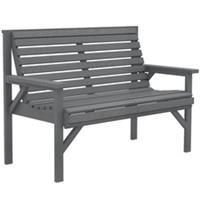 Outsunny Wooden Garden Bench 2 Seater, Patio Bench for Indoor Outdoor
