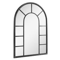 Outsunny Arched Mirror, Decorative Wall Mirrors, Black