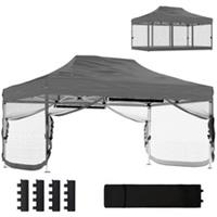 Outsunny 3 x 4.5 m Pop Up Gazebo with Mesh, Heavy Duty Party Tent Marquee