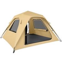 Outsunny Pop Up Tent Waterproof Camping Tents 3-4 People Khaki