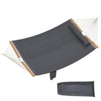 Outsunny Double Hammock 2-Person Padded Swing Bed Grey