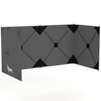 Outsunny Camping Windbreak, Pop Up Hub Frame Windbreaker Blocker, Dark Grey