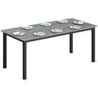 Outsunny 180 x 86 cm Garden Dining Table for 6-8 Person, Grey