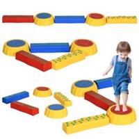Outsunny 5 PCS Kids Stepping Stones Balance Beam w/ Non-Slip Surface and Bottom