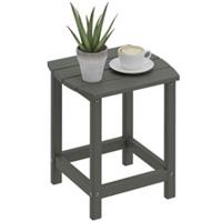 Outsunny Outdoor Side Table, Adirondack Side Table, Indoor Outdoor, Grey