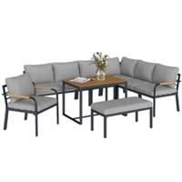 Outsunny 7 Seater Garden Furniture Set, Outdoor Furniture Conversation Sets