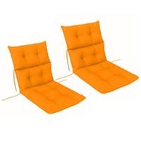 Outsunny Set of 2 Adirondack Chair Cushions, Rocking Chair Cushions, Orange