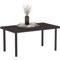 Outsunny Metal Garden Coffee Table with Woodgrain Tabletop, Refurbished