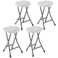 Outsunny Folding Stool Set of 4, Decorative Garden Stool Set, Refurbished