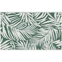 Outsunny Outdoor Rug, 1.5 x 2.4m Patio Floor Mat, Green and White