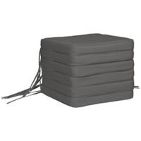 Outsunny Set of 6 Chair Cushion Seat Pads Dining Chair w/ Straps Outdoor Grey