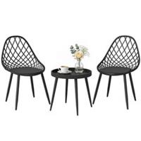 Outsunny 3-Piece Outdoor Bistro Set Patio Furniture for Garden, Balcony