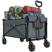 Outsunny 81L Festival Trolley on Wheels, Garden Folding Trolley Cart Refurbished