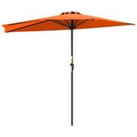 Outsunny Metal Frame Garden Furniture Parasol Half Round Umbrella Refurbished