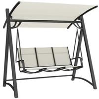 Outsunny 3 Seater Swing Chair Garden Swing Bench w/Adjustable Canopy Refurbished